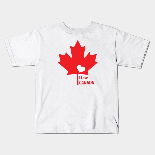 I Love Canada Kids T-Shirt by AntiqueImages